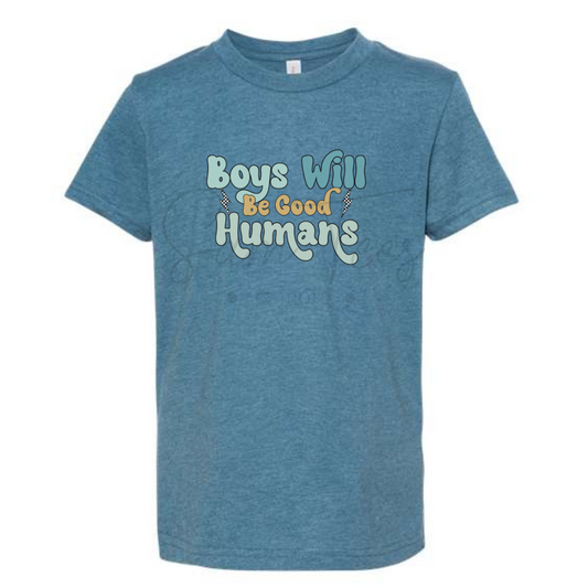 Boys Will Be Good Humans Kids T-shirt Preorder